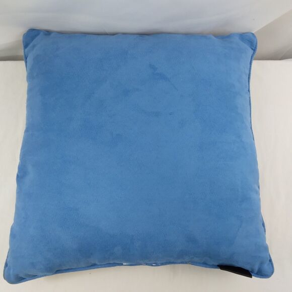 Laurel Burch Blue Indigo Cats Tapestry Throw Pillow Metallic Gold Accents 17" - Picture 9 of 13